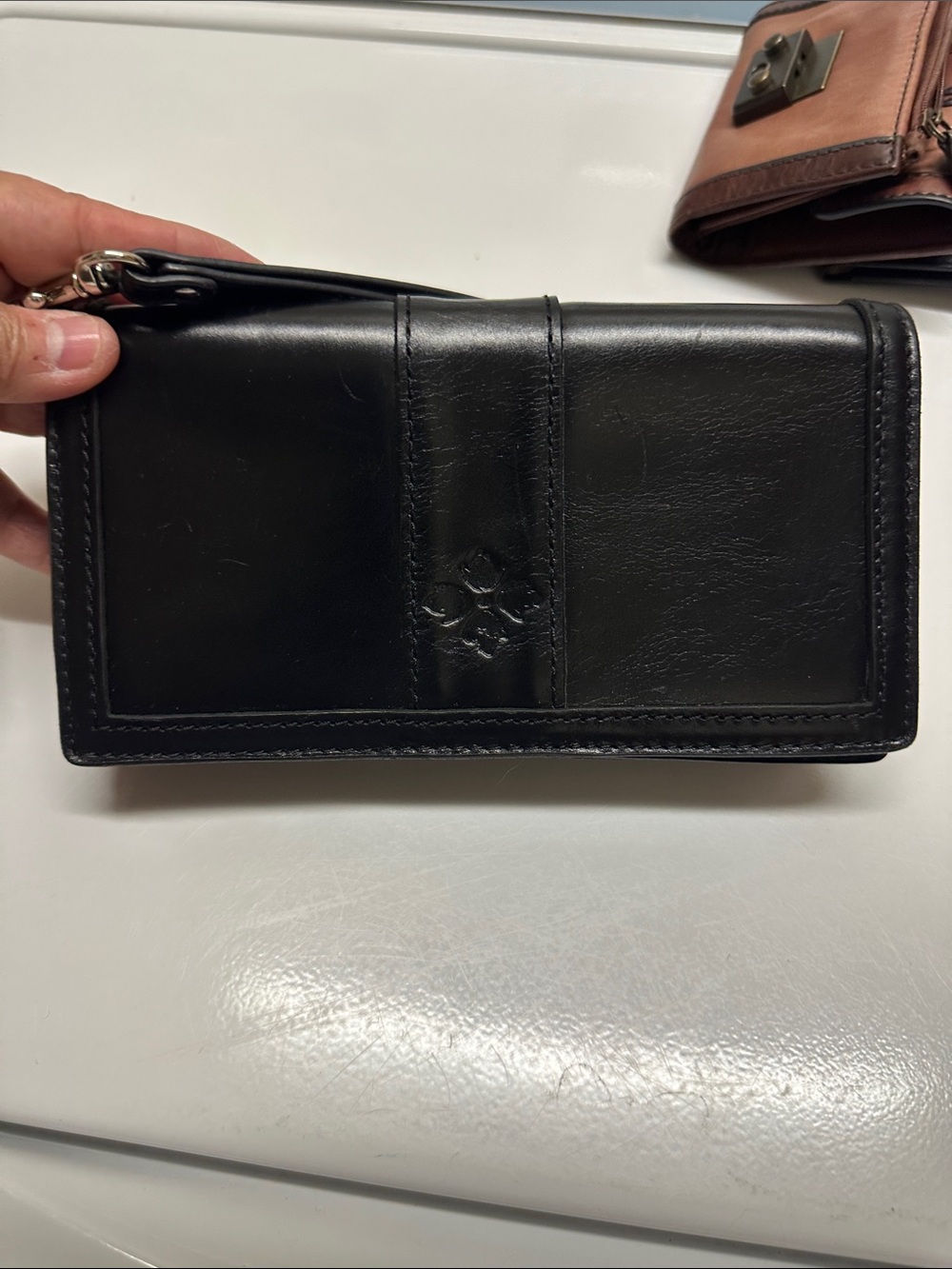 Patricia Nash Leather Wristlet Wallet - Black